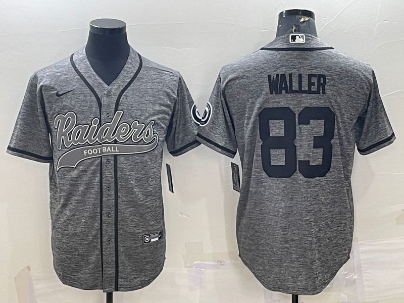 Supply Cheap Men Oakland Raiders 83 Waller Grey hemp ash 2022 Nike Co branded NFL Jersey Stitched Jerseys With Lowest Price